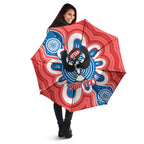 South Australia Oztag Custom Umbrella SA Piping Shrike Indigenous Art