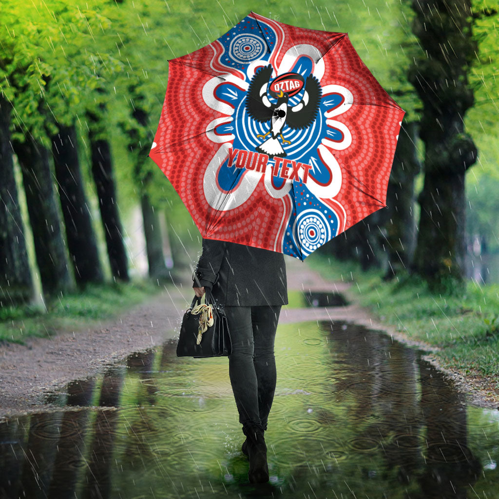 South Australia Oztag Custom Umbrella SA Piping Shrike Indigenous Art