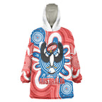 South Australia Oztag Custom Wearable Blanket Hoodie SA Piping Shrike Indigenous Art