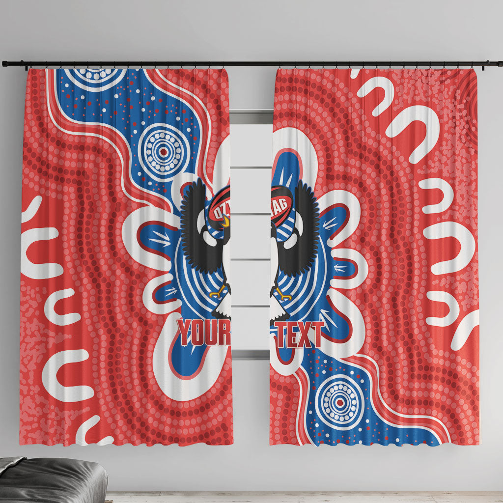 South Australia Oztag Custom Window Curtain SA Piping Shrike Indigenous Art