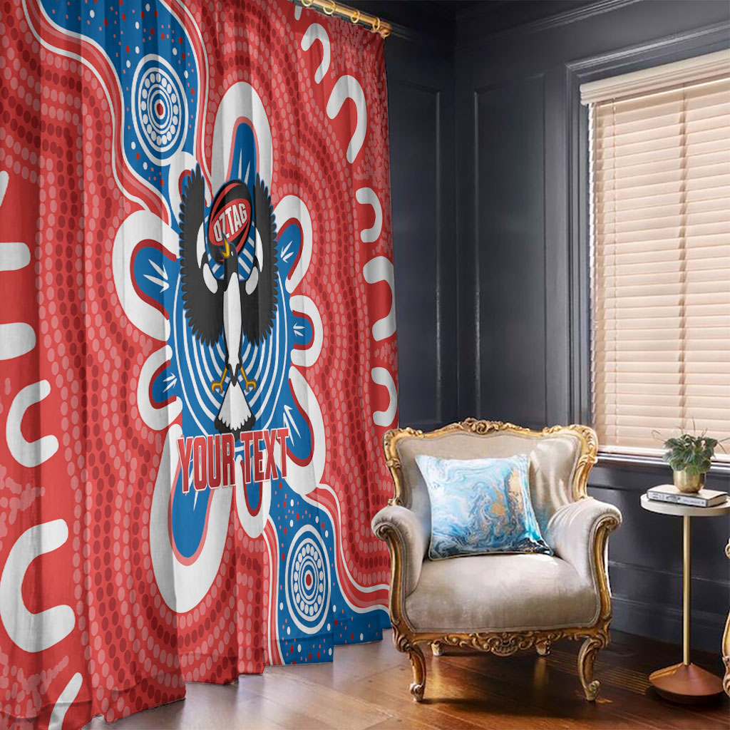 South Australia Oztag Custom Window Curtain SA Piping Shrike Indigenous Art
