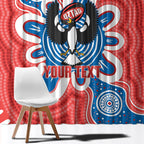 South Australia Oztag Custom Window Curtain SA Piping Shrike Indigenous Art