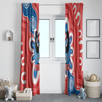 South Australia Oztag Custom Window Curtain SA Piping Shrike Indigenous Art