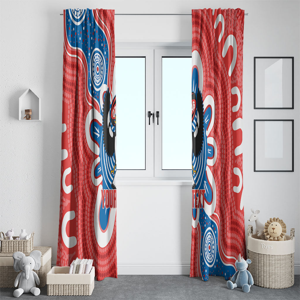 South Australia Oztag Custom Window Curtain SA Piping Shrike Indigenous Art