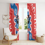 South Australia Oztag Custom Window Curtain SA Piping Shrike Indigenous Art