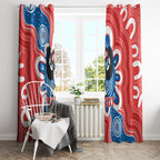 South Australia Oztag Custom Window Curtain SA Piping Shrike Indigenous Art