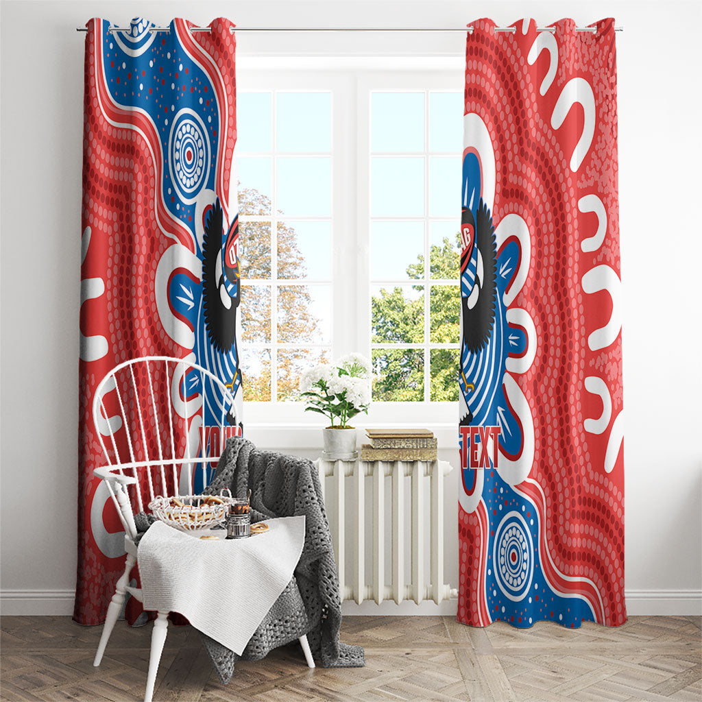 South Australia Oztag Custom Window Curtain SA Piping Shrike Indigenous Art