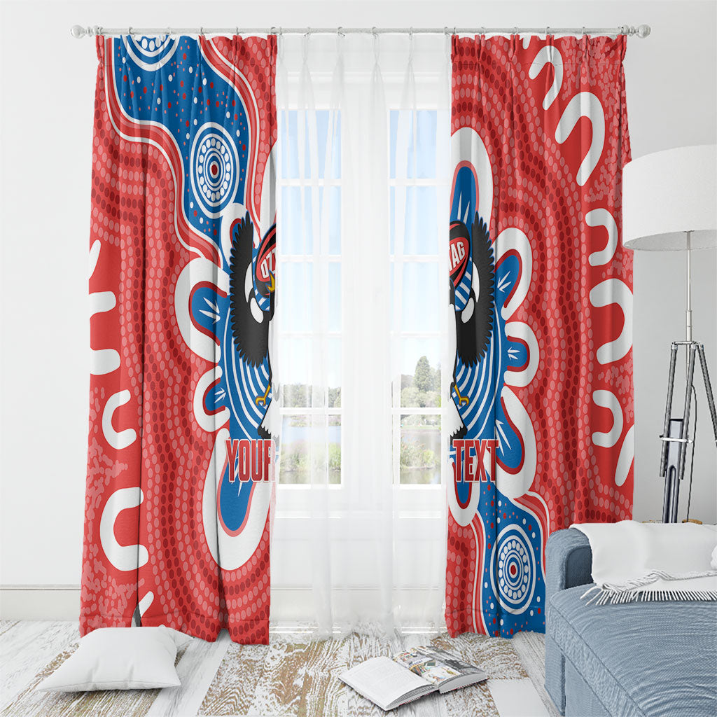 South Australia Oztag Custom Window Curtain SA Piping Shrike Indigenous Art
