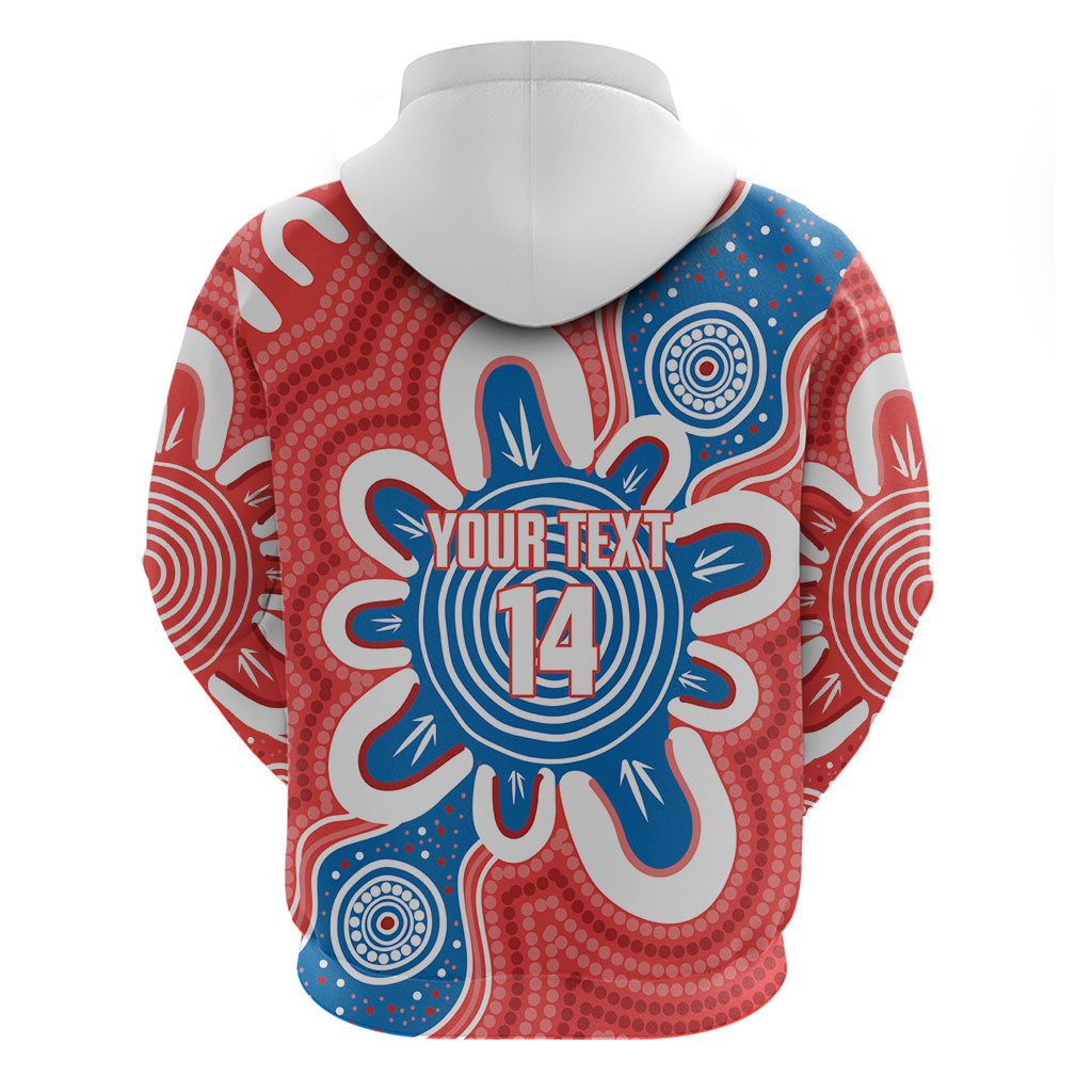 South Australia Oztag Custom Zip Hoodie SA Piping Shrike Indigenous Art