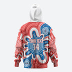 South Australia Oztag Custom Zip Hoodie SA Piping Shrike Indigenous Art