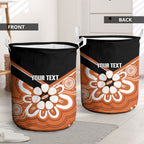 Northern Territory Oztag Custom Laundry Basket Seven-Petaled Rose Emblem Indigenous Art
