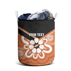 Northern Territory Oztag Custom Laundry Basket Seven-Petaled Rose Emblem Indigenous Art
