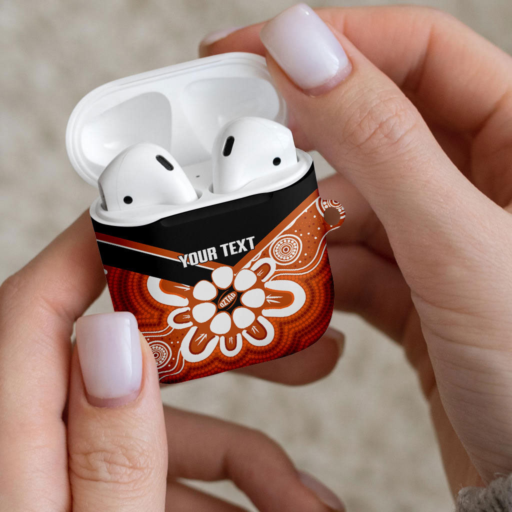 Northern Territory Oztag Custom AirPods Case Seven-Petaled Rose Emblem Indigenous Art