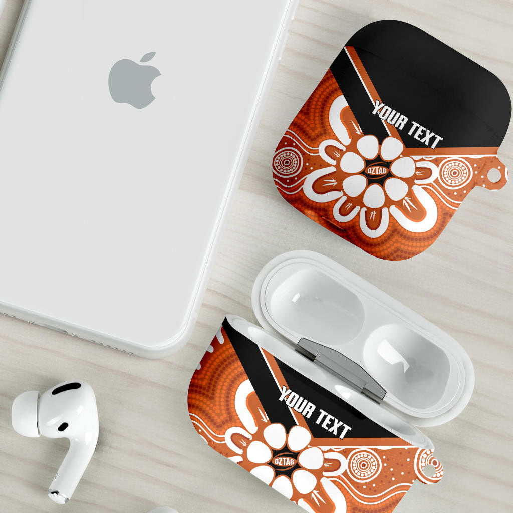 Northern Territory Oztag Custom AirPods Case Seven-Petaled Rose Emblem Indigenous Art
