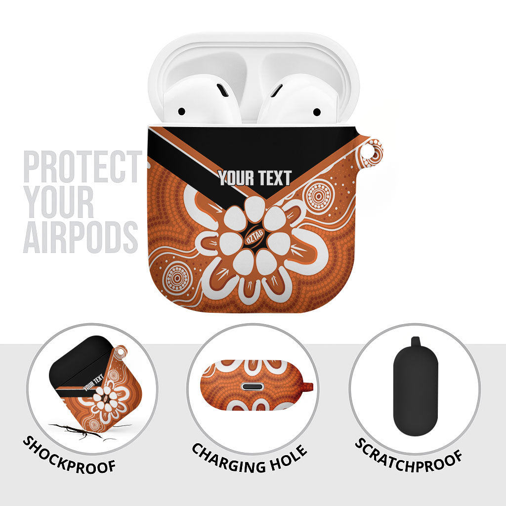 Northern Territory Oztag Custom AirPods Case Seven-Petaled Rose Emblem Indigenous Art
