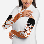 Northern Territory Oztag Custom Arm Sleeves Seven-Petaled Rose Emblem Indigenous Art