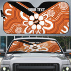 Northern Territory Oztag Custom Auto Sun Shade Seven-Petaled Rose Emblem Indigenous Art