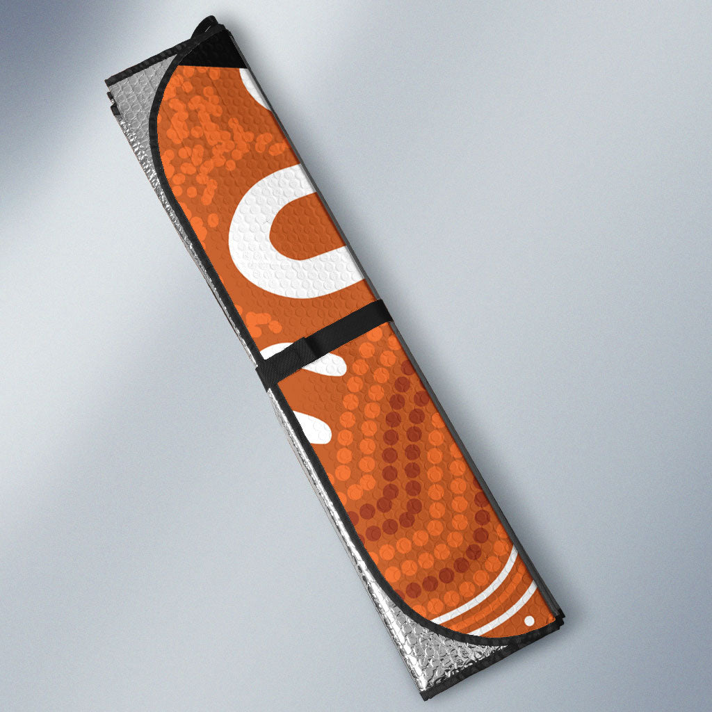 Northern Territory Oztag Custom Auto Sun Shade Seven-Petaled Rose Emblem Indigenous Art