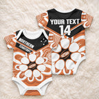 Northern Territory Oztag Custom Baby Onesie Seven-Petaled Rose Emblem Indigenous Art