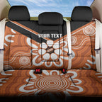 Northern Territory Oztag Custom Back Car Seat Cover Seven-Petaled Rose Emblem Indigenous Art