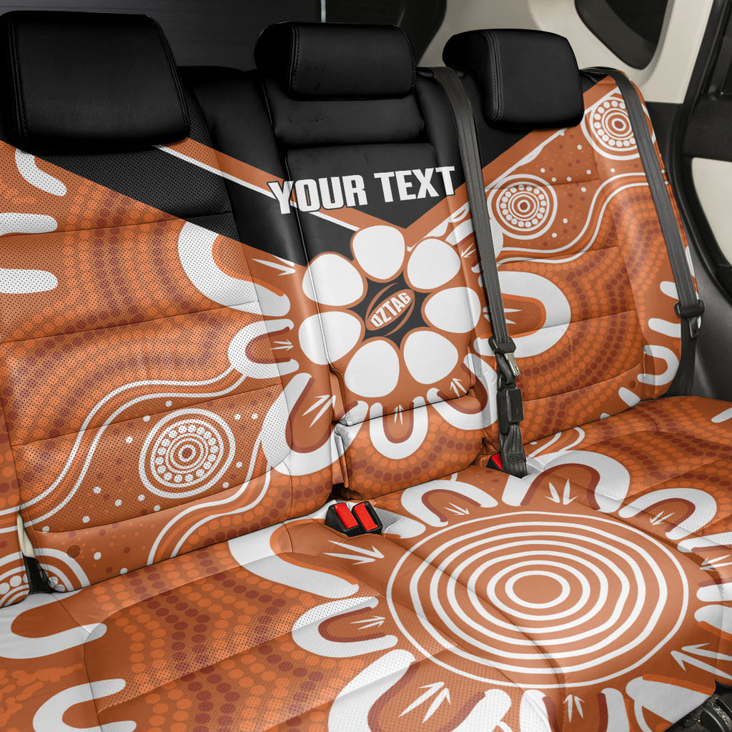 Northern Territory Oztag Custom Back Car Seat Cover Seven-Petaled Rose Emblem Indigenous Art