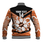Northern Territory Oztag Custom Baseball Jacket Seven-Petaled Rose Emblem Indigenous Art