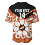 Northern Territory Oztag Custom Baseball Jersey Seven-Petaled Rose Emblem Indigenous Art