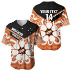 Northern Territory Oztag Custom Baseball Jersey Seven-Petaled Rose Emblem Indigenous Art