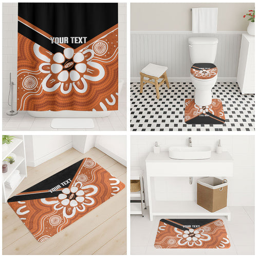 Northern Territory Oztag Custom Bathroom Set Seven-Petaled Rose Emblem Indigenous Art