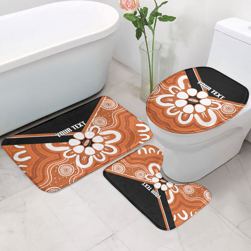 Northern Territory Oztag Custom Bathroom Set Seven-Petaled Rose Emblem Indigenous Art
