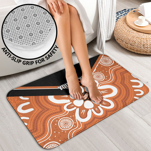 Northern Territory Oztag Custom Bathroom Set Seven-Petaled Rose Emblem Indigenous Art