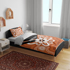 Northern Territory Oztag Custom Bedding Set Seven-Petaled Rose Emblem Indigenous Art