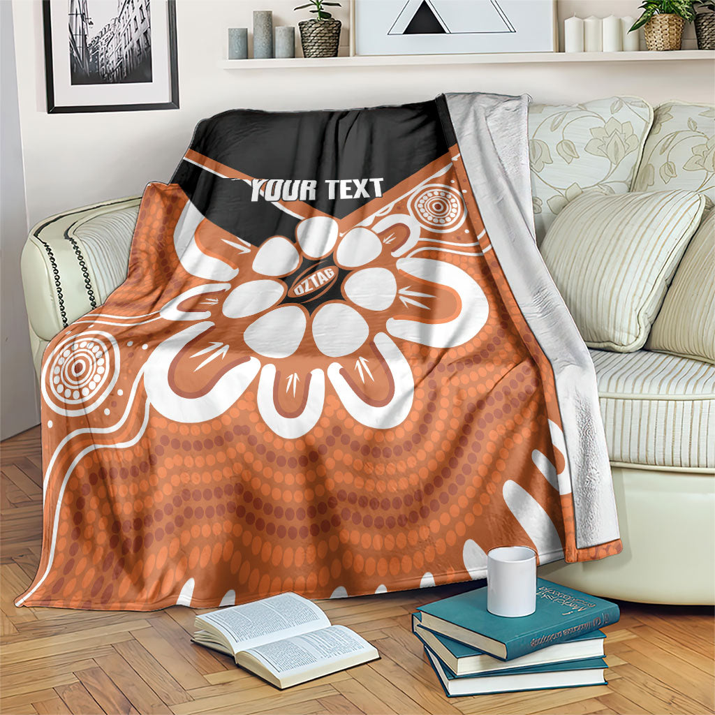 Northern Territory Oztag Custom Blanket Seven-Petaled Rose Emblem Indigenous Art