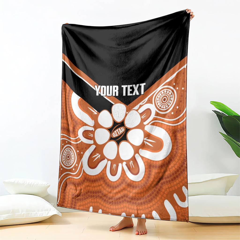 Northern Territory Oztag Custom Blanket Seven-Petaled Rose Emblem Indigenous Art