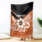 Northern Territory Oztag Custom Blanket Seven-Petaled Rose Emblem Indigenous Art