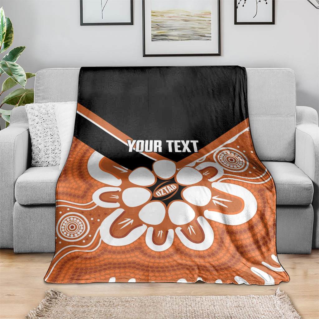 Northern Territory Oztag Custom Blanket Seven-Petaled Rose Emblem Indigenous Art