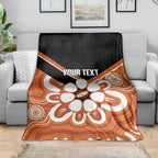 Northern Territory Oztag Custom Blanket Seven-Petaled Rose Emblem Indigenous Art
