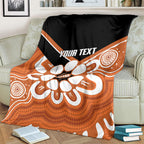 Northern Territory Oztag Custom Blanket Seven-Petaled Rose Emblem Indigenous Art