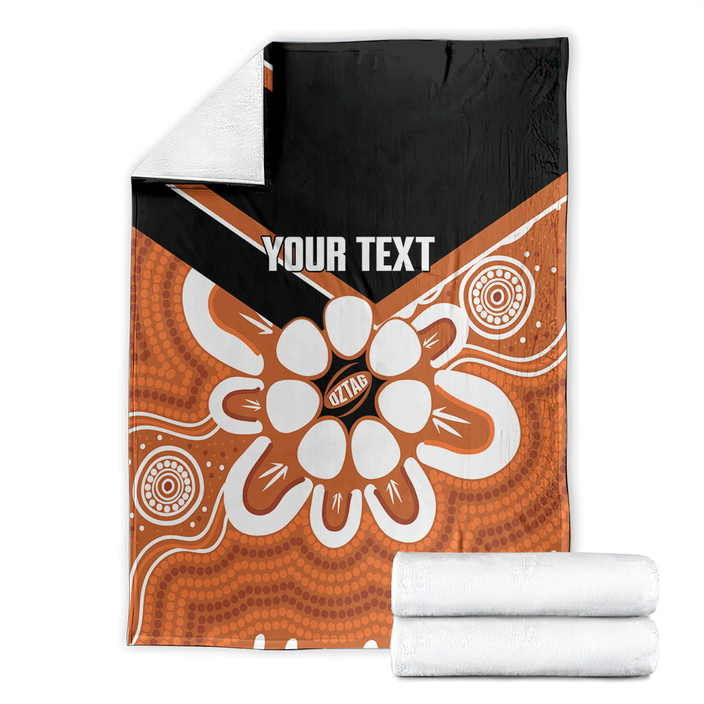 Northern Territory Oztag Custom Blanket Seven-Petaled Rose Emblem Indigenous Art