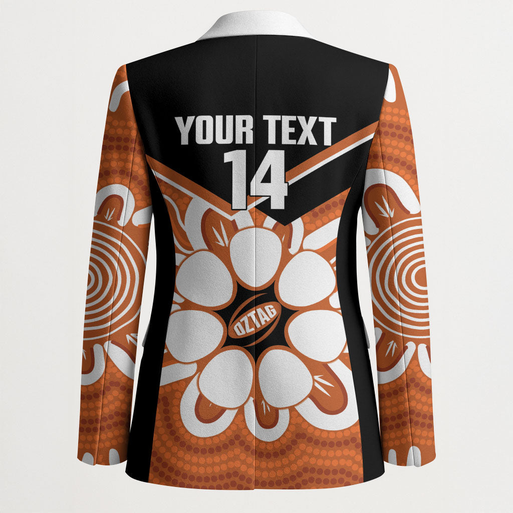 Northern Territory Oztag Custom Blazer Seven-Petaled Rose Emblem Indigenous Art