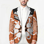 Northern Territory Oztag Custom Blazer Seven-Petaled Rose Emblem Indigenous Art