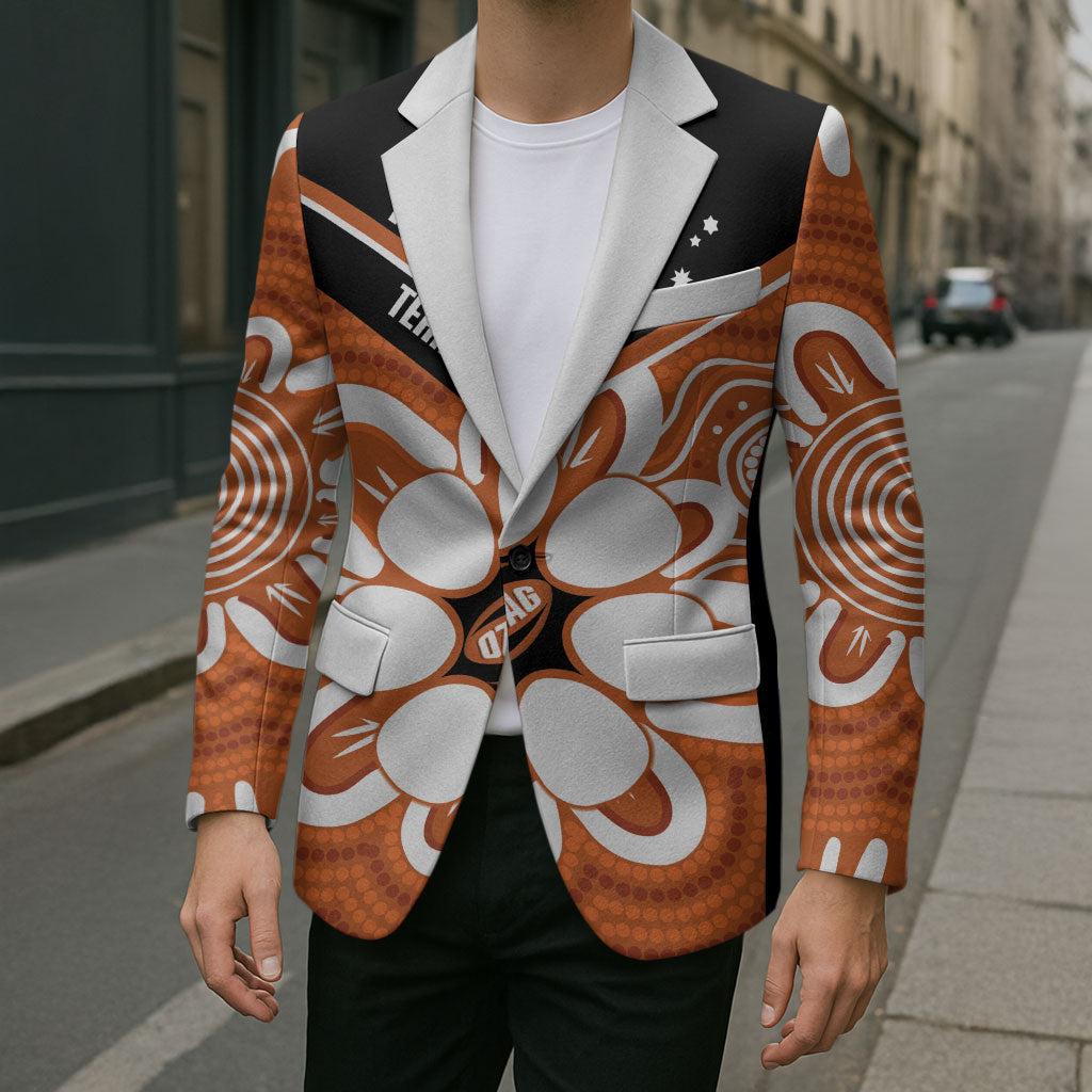 Northern Territory Oztag Custom Blazer Seven-Petaled Rose Emblem Indigenous Art