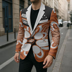 Northern Territory Oztag Custom Blazer Seven-Petaled Rose Emblem Indigenous Art