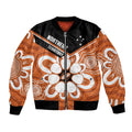 Northern Territory Oztag Custom Bomber Jacket Seven-Petaled Rose Emblem Indigenous Art
