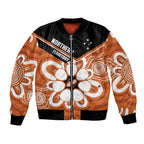 Northern Territory Oztag Custom Bomber Jacket Seven-Petaled Rose Emblem Indigenous Art