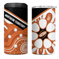 Northern Territory Oztag 4 in 1 Can Cooler Tumbler Seven-Petaled Rose Emblem Indigenous Art