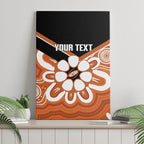 Northern Territory Oztag Custom Canvas Wall Art Seven-Petaled Rose Emblem Indigenous Art