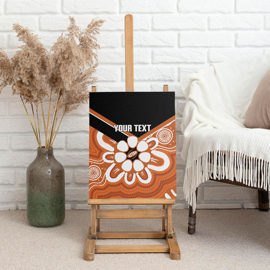 Northern Territory Oztag Custom Canvas Wall Art Seven-Petaled Rose Emblem Indigenous Art