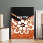 Northern Territory Oztag Custom Canvas Wall Art Seven-Petaled Rose Emblem Indigenous Art