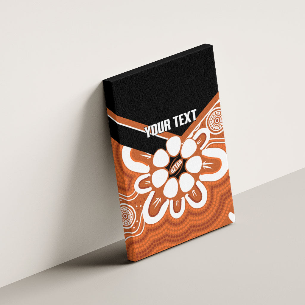 Northern Territory Oztag Custom Canvas Wall Art Seven-Petaled Rose Emblem Indigenous Art